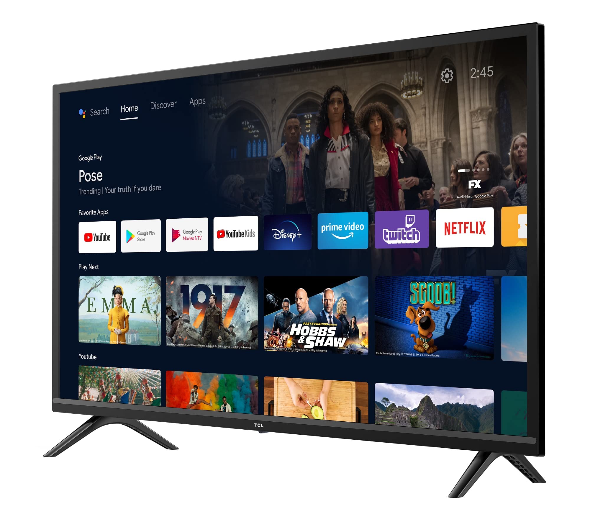 TCL S52 Series 32S5200 35'' HD Ready Smart HDR Android : Amazon